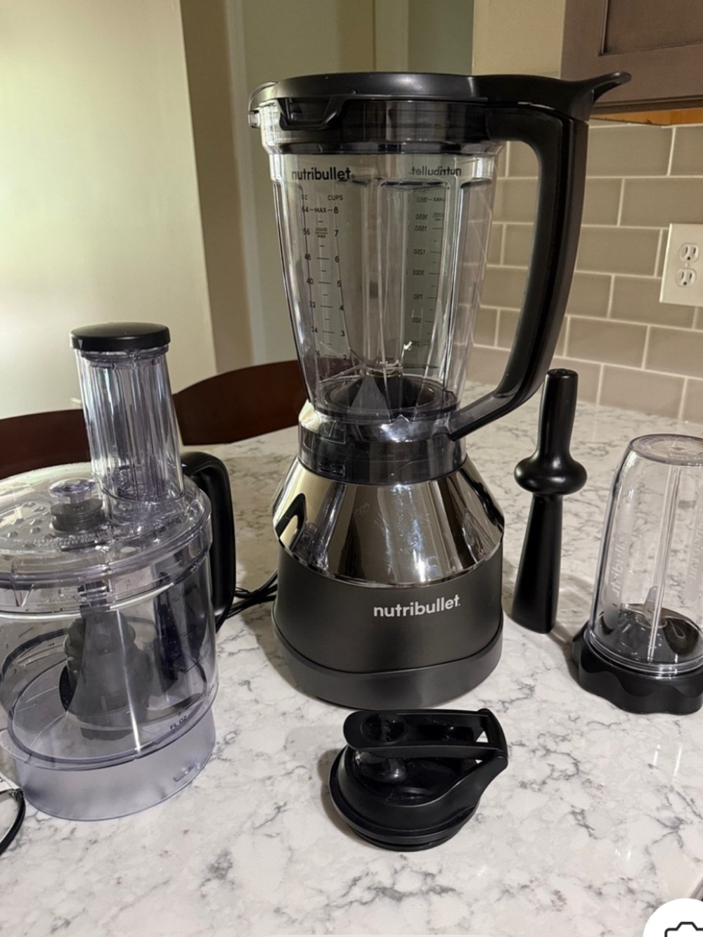 Nutribullet Black Countertop Triple Prep System Blender Food Processor